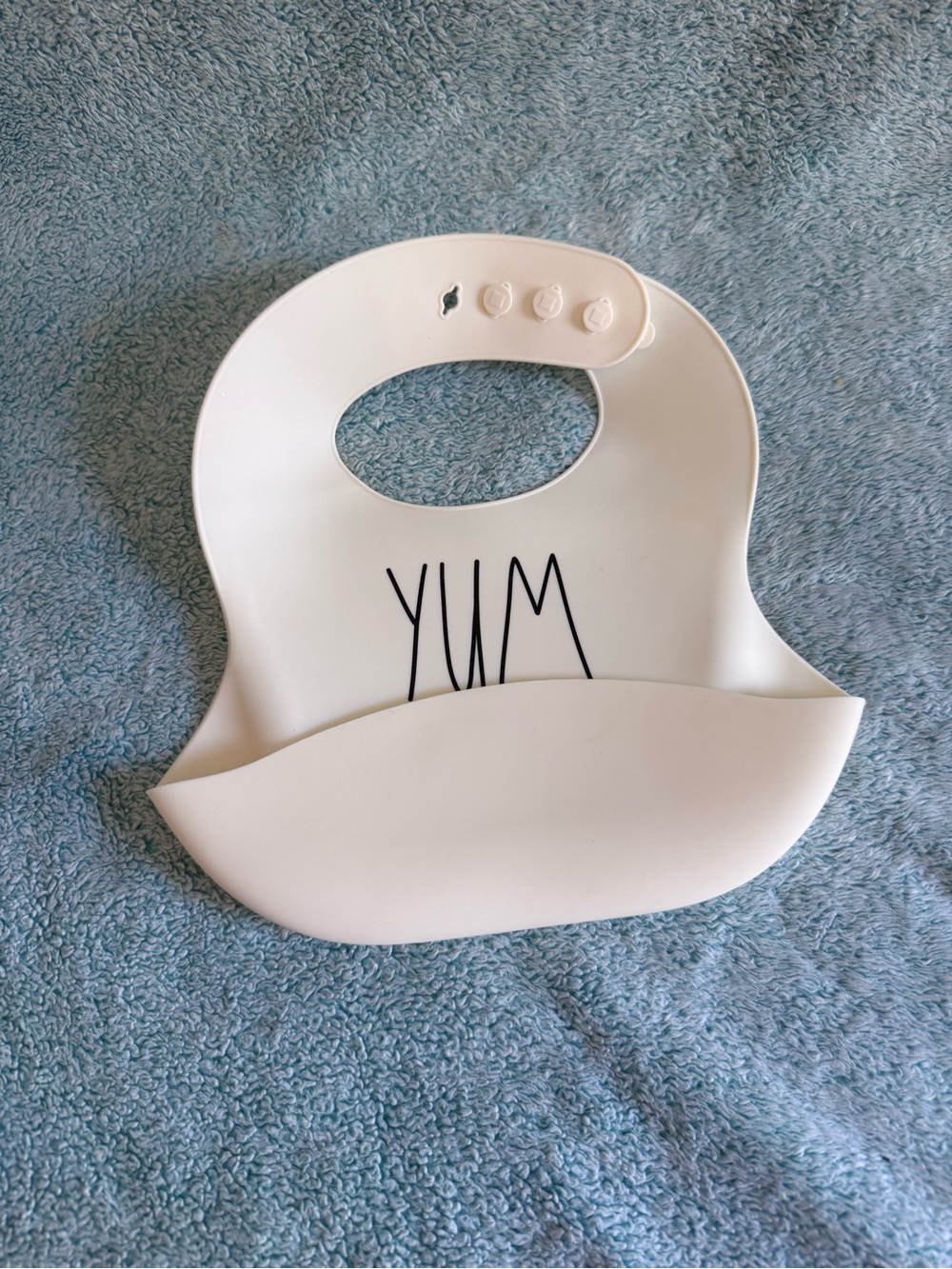 Rae Dunn Silicone "yum" Catcher Bib Baby Bib Toddler Bib